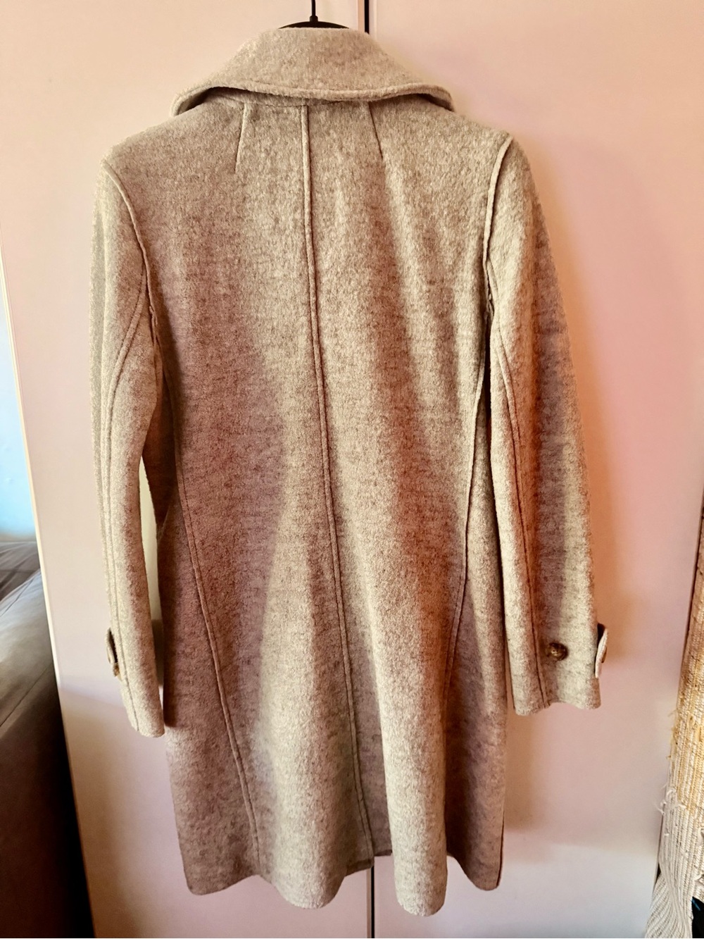 J. Crew Light Tan Wool Pea Coat - Picture 2 of 3